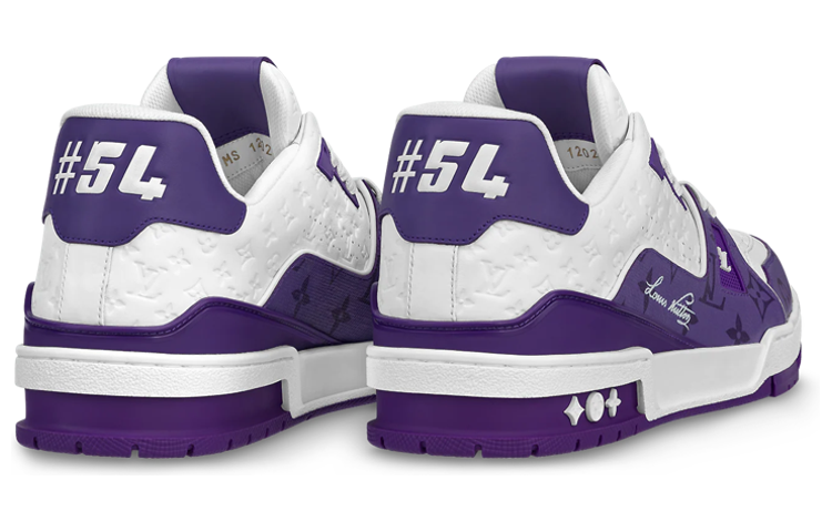 Lookbook Louis Vuitton Trainer Low '#54 Mini Monogram - Ungu' 1AANHP
