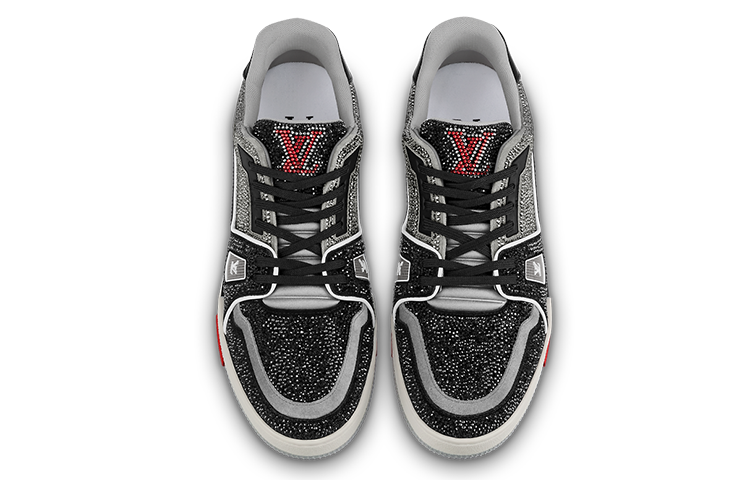 Shop Louis Vuitton Trainer Low 'Hitam' 1ABODX