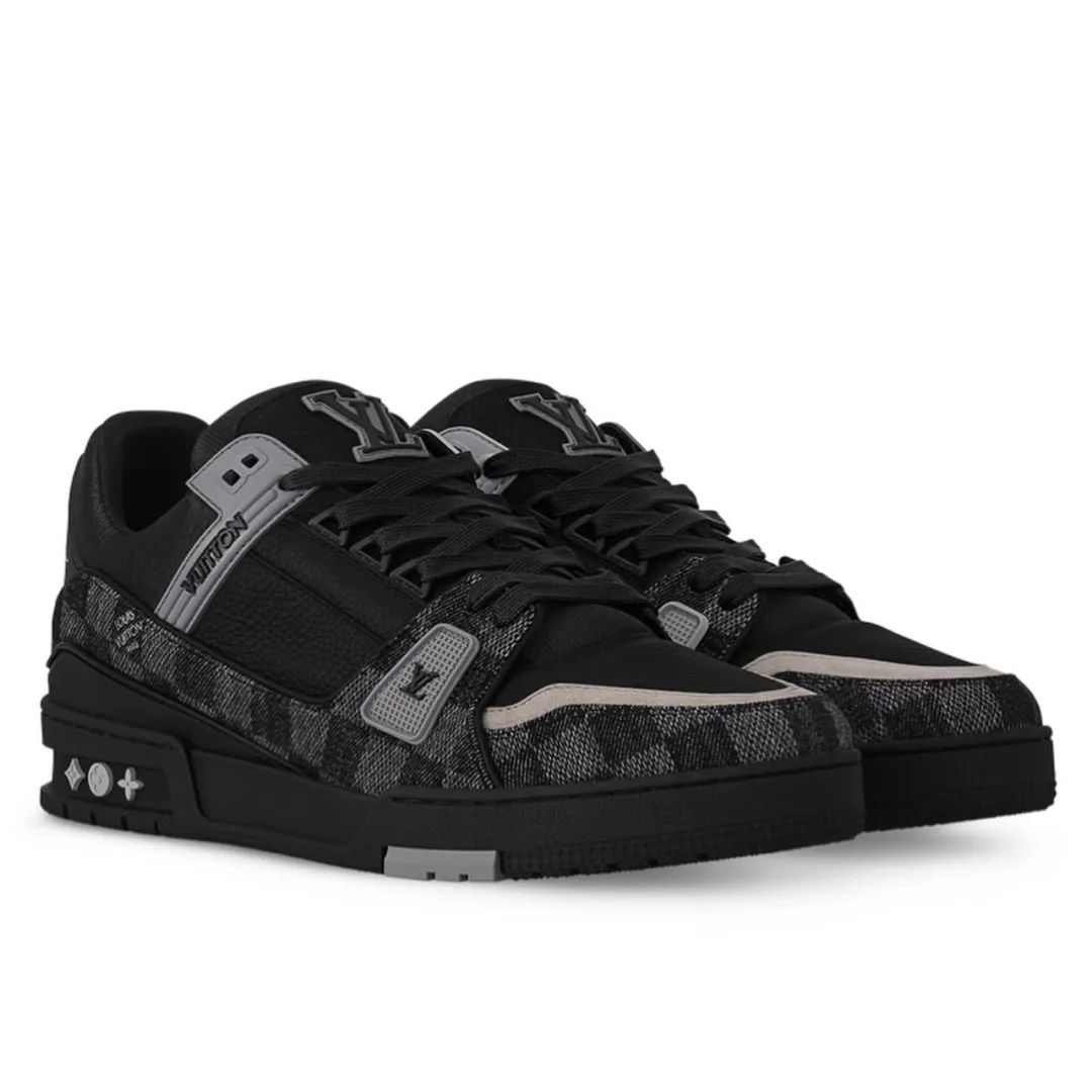 Lookbook LOUIS VUITTON 圓頭舒適耐磨透氣低幫生活休閒鞋 男款 黑色