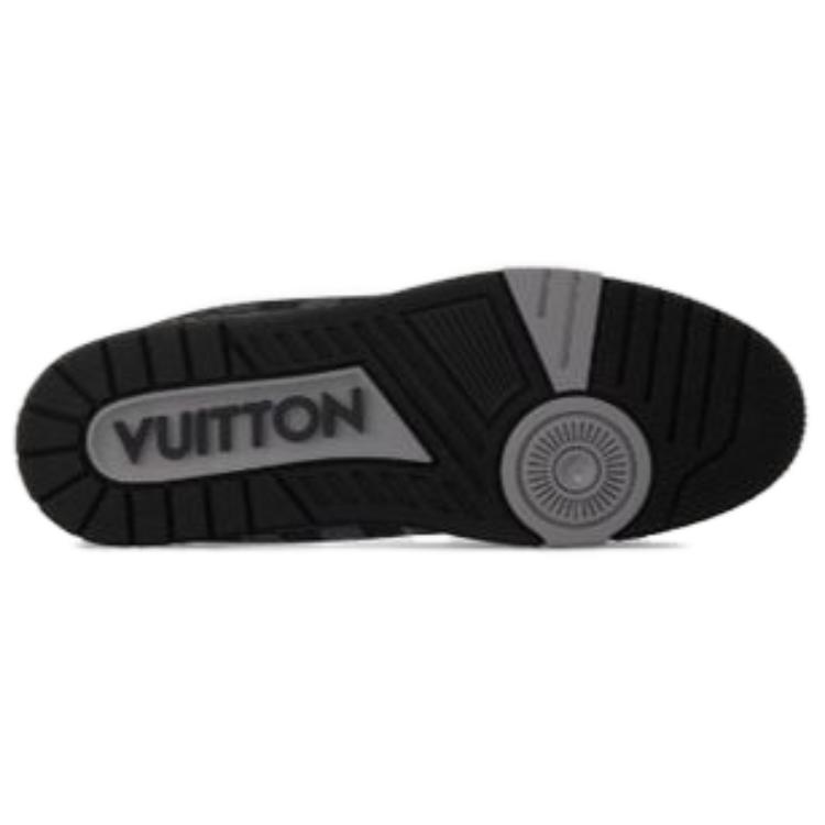 Purchase LOUIS VUITTON 圓頭舒適耐磨透氣低幫生活休閒鞋 男款 黑色