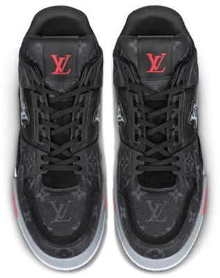 Louis Vuitton Kasut Trainer 'Monogram Hitam Merah' 1A8AAA Lookbook Louis Vuitton Kasut Trainer 'Monogram Hitam Merah' 1A8AAA