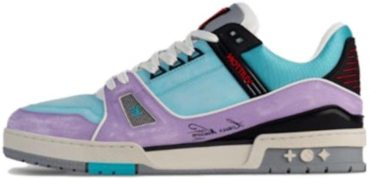 Louis Vuitton Trainer Low 'Blue Purple' 1ACEGF Louis Vuitton Trainer Low 'Blue Purple' 1ACEGF