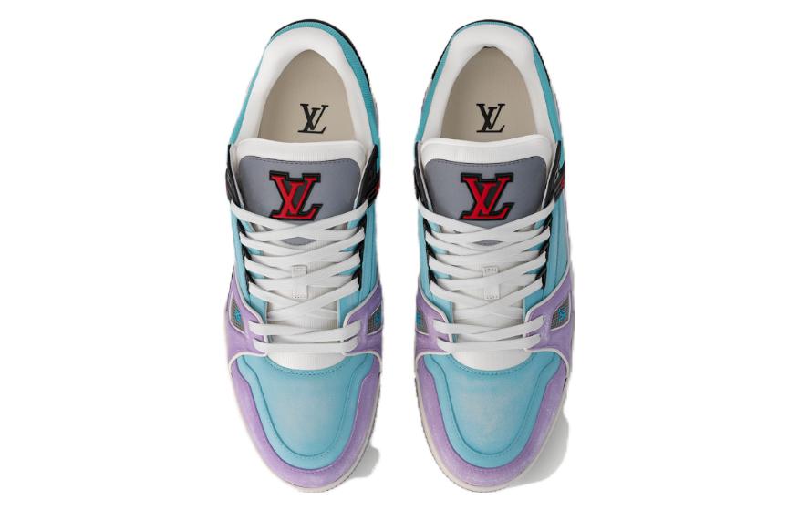 Shop Louis Vuitton Zapatillas Bajas 'Azul Morado' 1ACEGF