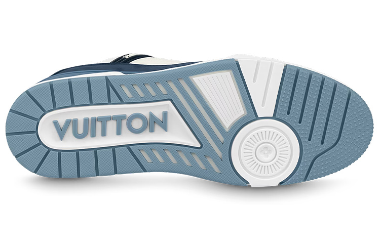 Purchase LOUIS VUITTON Trainer 小牛皮 圓頭繫帶 低筒 板鞋 男女同款 藍白