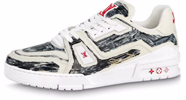 Louis Vuitton Trainer Low 'Colored-In Motif - White Black' 1ABLWE