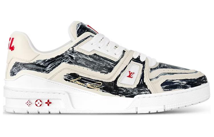 LV Trainer Low 'Colored-In Motif - White Black' 圖 2
