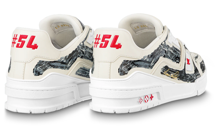 LV Trainer Low 'Colored-In Motif - White Black' 圖 3
