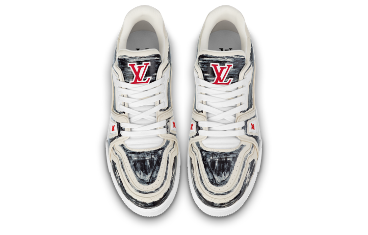 LV Trainer Low 'Colored-In Motif - White Black' 圖 4