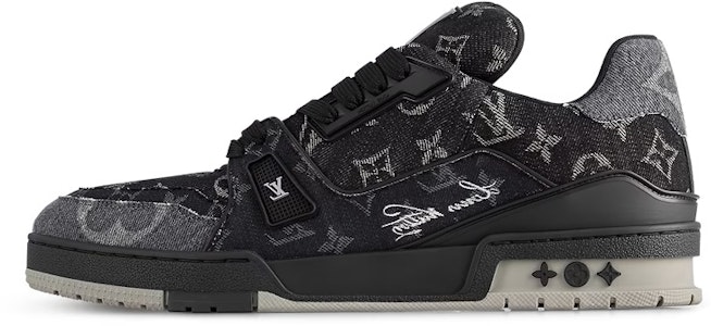 Louis Vuitton LV Trainer Sneakers 'Hitam Kelabu Denim Monogram' 1AC4ZB Buy Louis Vuitton LV Trainer Sneakers 'Hitam Kelabu Denim Monogram' 1AC4ZB