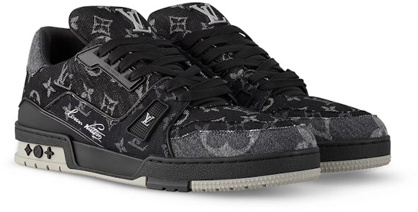 Louis Vuitton LV Trainer Sneakers 'Hitam Kelabu Denim Monogram' 1AC4ZB Order Louis Vuitton LV Trainer Sneakers 'Hitam Kelabu Denim Monogram' 1AC4ZB
