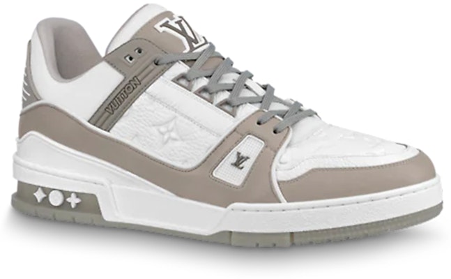 Louis Vuitton 路易威登 Trainer 顆粒面紋小牛皮低筒休閒鞋 灰白色 Order Louis Vuitton 路易威登 Trainer 顆粒面紋小牛皮低筒休閒鞋 灰白色