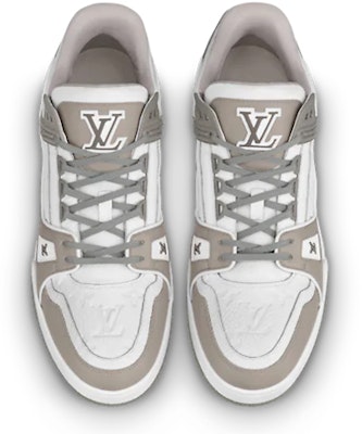 Louis Vuitton 路易威登 Trainer 顆粒面紋小牛皮低筒休閒鞋 灰白色 Lookbook Louis Vuitton 路易威登 Trainer 顆粒面紋小牛皮低筒休閒鞋 灰白色