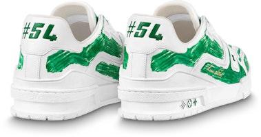 Louis Vuitton Trainer Low 'Graffiti Pintado a Mano Blanco Verde' 1ABLX1 Lookbook Louis Vuitton Trainer Low 'Graffiti Pintado a Mano Blanco Verde' 1ABLX1