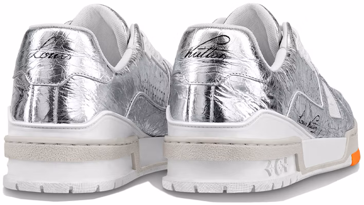 Louis Vuitton Trainer Sneakers 'Silver' Kasut Tumit Tinggi Perak 1A8KGQ Lookbook Louis Vuitton Trainer Sneakers 'Silver' Kasut Tumit Tinggi Perak 1A8KGQ