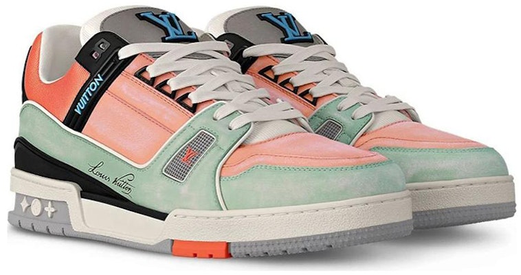Louis Vuitton Trainer Low 'Pink Green Black' 1ACEFV Order Louis Vuitton Trainer Low 'Pink Green Black' 1ACEFV