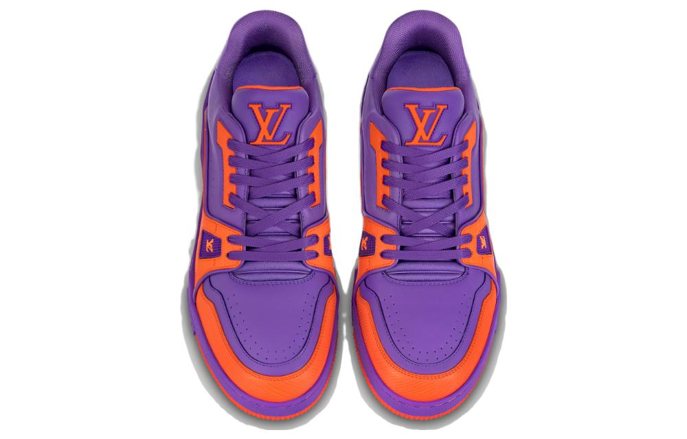 Order Louis Vuitton Sepatu Trainer Low 'Ungu' 1AA6UF