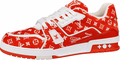 Louis Vuitton LV Trainer Sneakers 'Red Monogram' 1ABFSO Louis Vuitton LV Trainer Sneakers 'Red Monogram' 1ABFSO