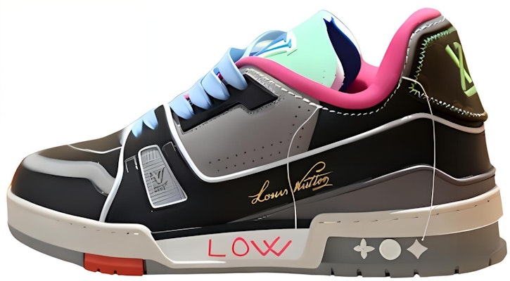 LOUIS VUITTON Trainer 泰國限定 圓頭系帶 耐磨 低幫 板鞋 男女同款 黑灰色 Buy LOUIS VUITTON Trainer 泰國限定 圓頭系帶 耐磨 低幫 板鞋 男女同款 黑灰色