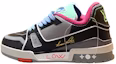 Buy LOUIS VUITTON Trainer 泰國限定 圓頭系帶 耐磨 低幫 板鞋 男女同款 黑灰色
