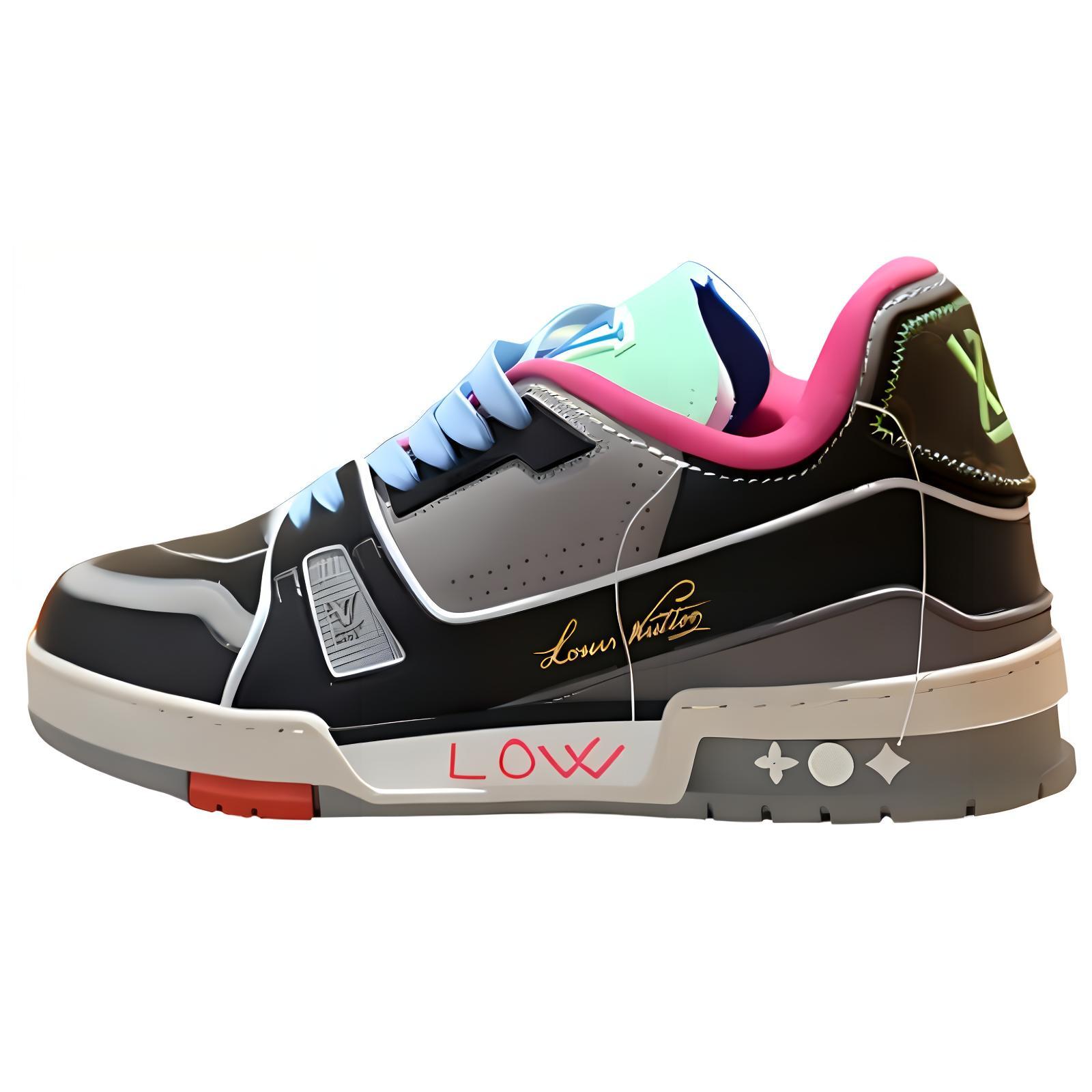 Louis Vuitton Trainer Low 'Thailand Exclusive Black Grey' 1AAQ32