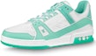 Buy Louis Vuitton Sepatu Trainer 'Teal White' 1A8KBQ