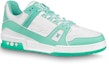 Order Louis Vuitton Sepatu Trainer 'Teal White' 1A8KBQ