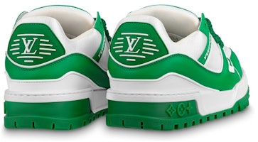 LOUIS VUITTON Trainer Maxi 低筒 繫帶 時尚板鞋 男款 白綠 Lookbook LOUIS VUITTON Trainer Maxi 低筒 繫帶 時尚板鞋 男款 白綠