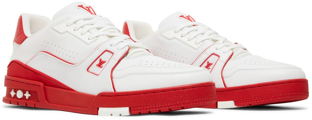 Louis Vuitton Kasut Trainer Rendah 'Putih Merah' 1A8SKD Cheap Louis Vuitton Kasut Trainer Rendah 'Putih Merah' 1A8SKD