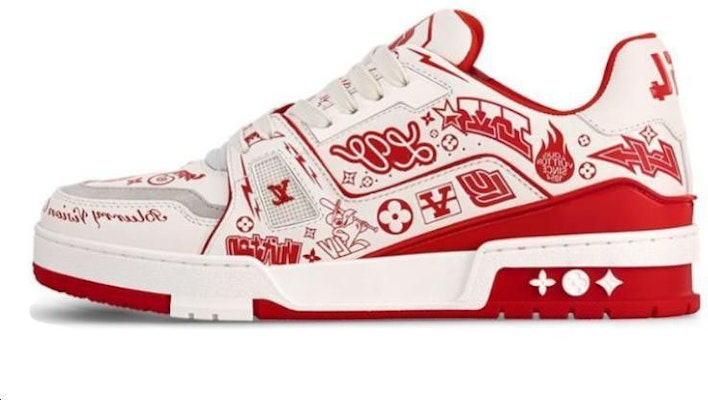 Louis Vuitton Trainer Low 'White Red Graffiti' 1ACELF Buy Louis Vuitton Trainer Low 'White Red Graffiti' 1ACELF