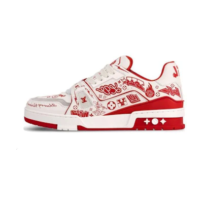 LV Trainer Low 'White Red Graffiti'