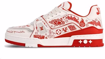 Louis Vuitton Trainer Low 'White Red Graffiti' 1ACELF Louis Vuitton Trainer Low 'White Red Graffiti' 1ACELF
