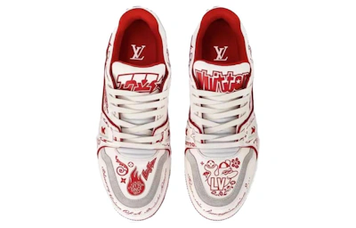 Louis Vuitton Trainer Low 'White Red Graffiti'