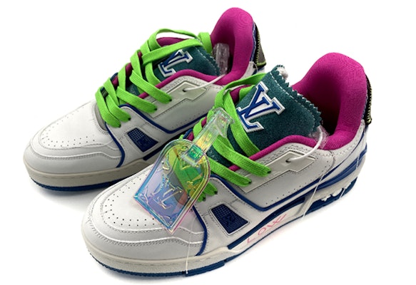 Louis Vuitton Trainer Low 'Putih Biru Toska' 1A9D75 Lookbook Louis Vuitton Trainer Low 'Putih Biru Toska' 1A9D75