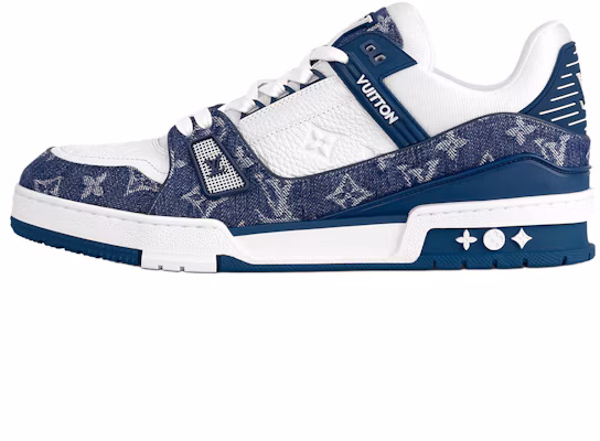 Sneakers Basse Louis Vuitton Trainer in Pelle di Vitello Blu Bianco. 1A9JGW Buy Sneakers Basse Louis Vuitton Trainer in Pelle di Vitello Blu Bianco. 1A9JGW
