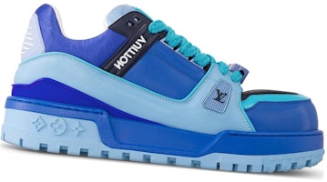 路易威登 Trainer Maxi 織物 簡約休閒 低筒 帆布鞋 男款 藍色 Order 路易威登 Trainer Maxi 織物 簡約休閒 低筒 帆布鞋 男款 藍色