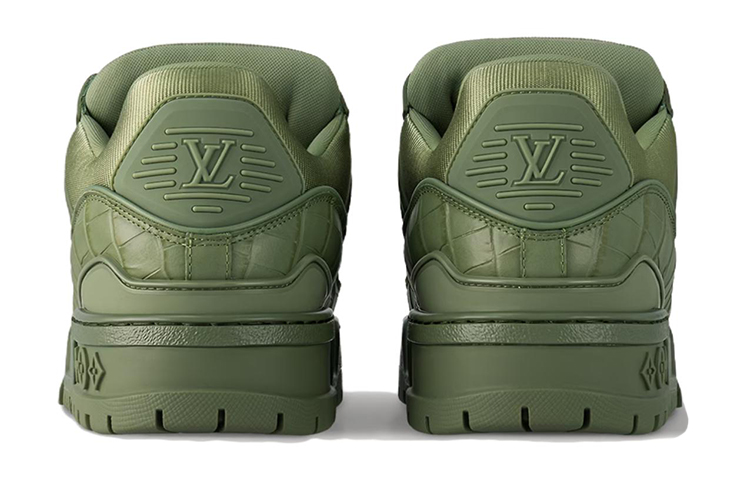 Shop 路易威登 Trainer Maxi 小胖丁 鳄魚皮壓紋 防滑 低幫 板鞋 男女同款 綠色