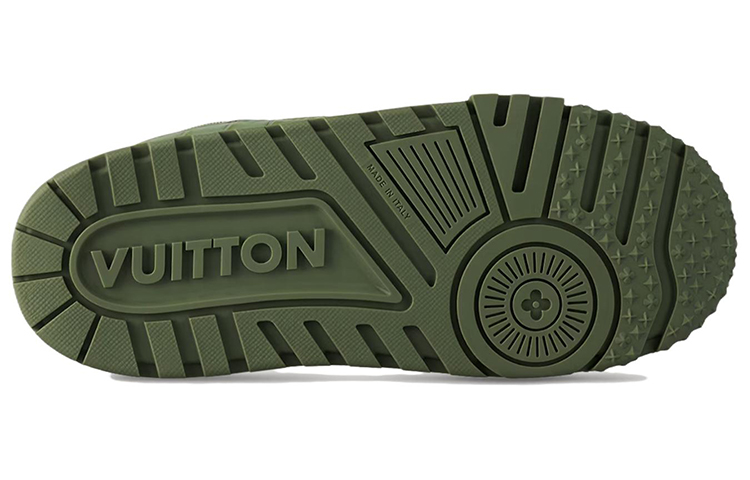 Purchase 路易威登 Trainer Maxi 小胖丁 鳄魚皮壓紋 防滑 低幫 板鞋 男女同款 綠色