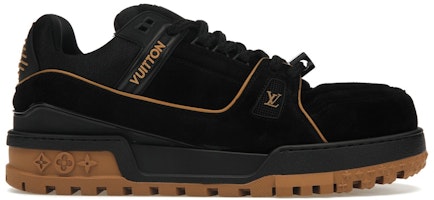 Louis Vuitton Trainer Maxi Black Brown Suede 1ABM30 Louis Vuitton Trainer Maxi Black Brown Suede 1ABM30