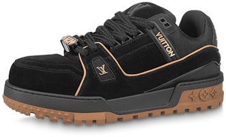 Louis Vuitton Trainer Maxi Black Brown Suede 1ABM30 Louis Vuitton Trainer Maxi Black Brown Suede 1ABM30