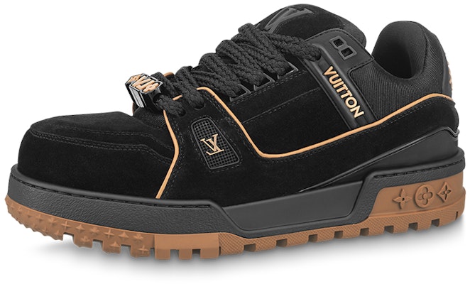 Louis Vuitton Trainer Maxi Black Brown Suede 1ABM30 Buy Louis Vuitton Trainer Maxi Black Brown Suede 1ABM30