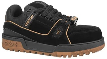 Louis Vuitton Trainer Maxi Hitam Coklat Suede 1ABM30 Order Louis Vuitton Trainer Maxi Hitam Coklat Suede 1ABM30