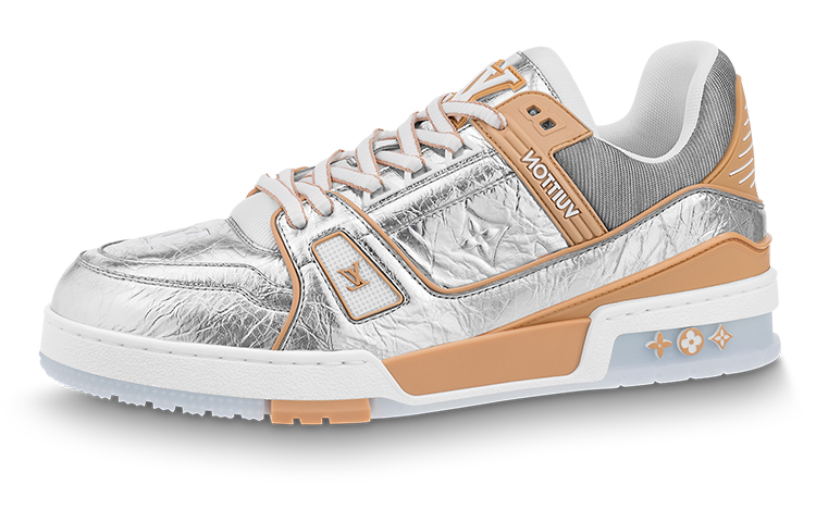 LV Trainer Metallic Beige