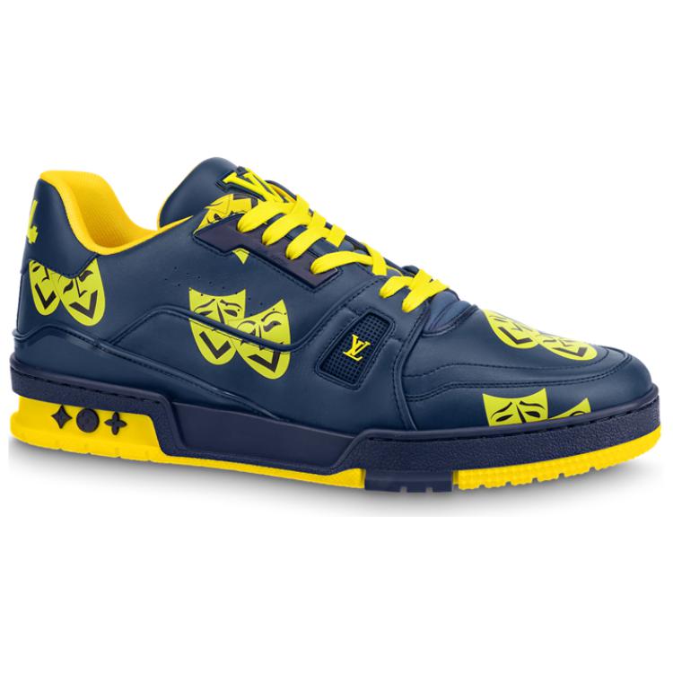Order Louis Vuitton Zapatillas Trainer Azul Marino Amarillo 1AA77K
