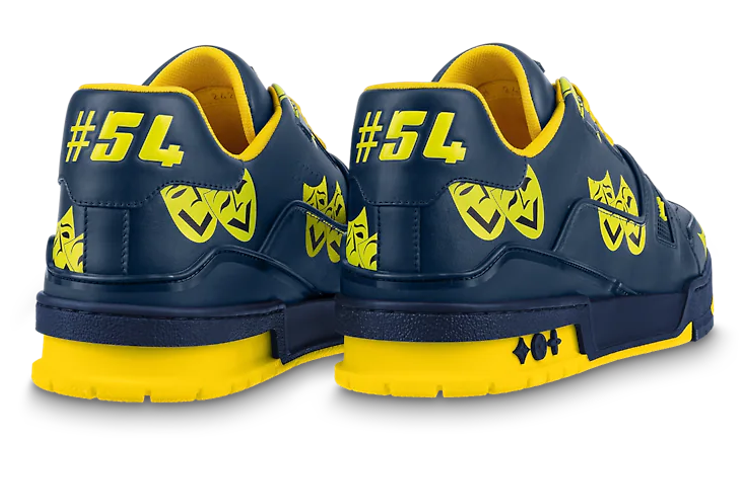 Lookbook Louis Vuitton Zapatillas Trainer Azul Marino Amarillo 1AA77K