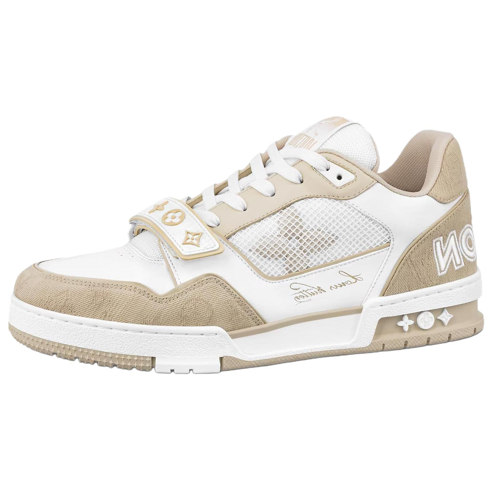 Louis Vuitton Trainer Sneaker 'Beige Monogram Denim' 1A9ZC2