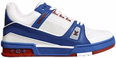 Louis Vuitton Trainer Sneaker 'White Blue Red' 1A8ZSY Louis Vuitton Trainer Sneaker 'White Blue Red' 1A8ZSY