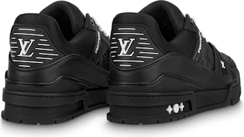 Lookbook LOUIS VUITTON Trainer 皮革 低筒 系帶 時尚板鞋 男款 黑色