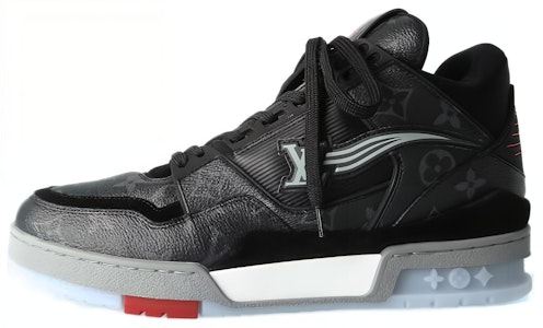 路易威登絨面牛皮低幫時尚板鞋男款黑色 Buy 路易威登絨面牛皮低幫時尚板鞋男款黑色