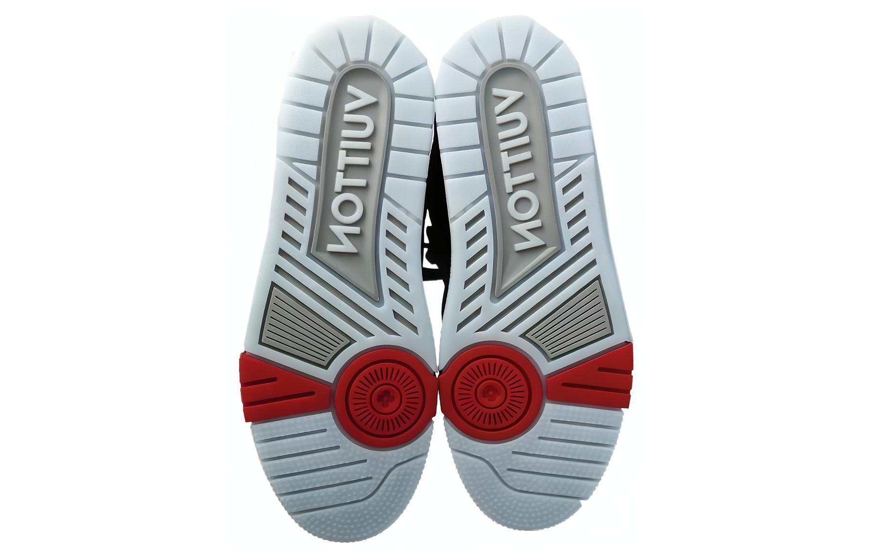 Purchase Zapatillas Louis Vuitton Trainer 'Monograma Negro Rojo' 1A8AAA