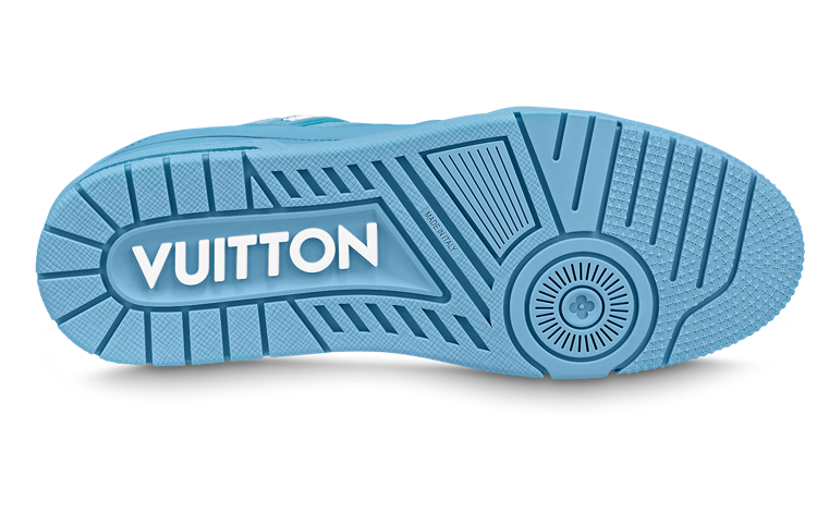Purchase 路易威登訓練用皮革繫帶時尚板鞋 男女款 藍色